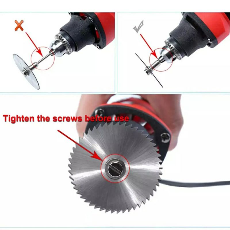 Bộ 7 món lưỡi cắt cho máy khoan, dùng để cắt gỗ, inox, thủy tinh, biến máy khoan thành máy cắt