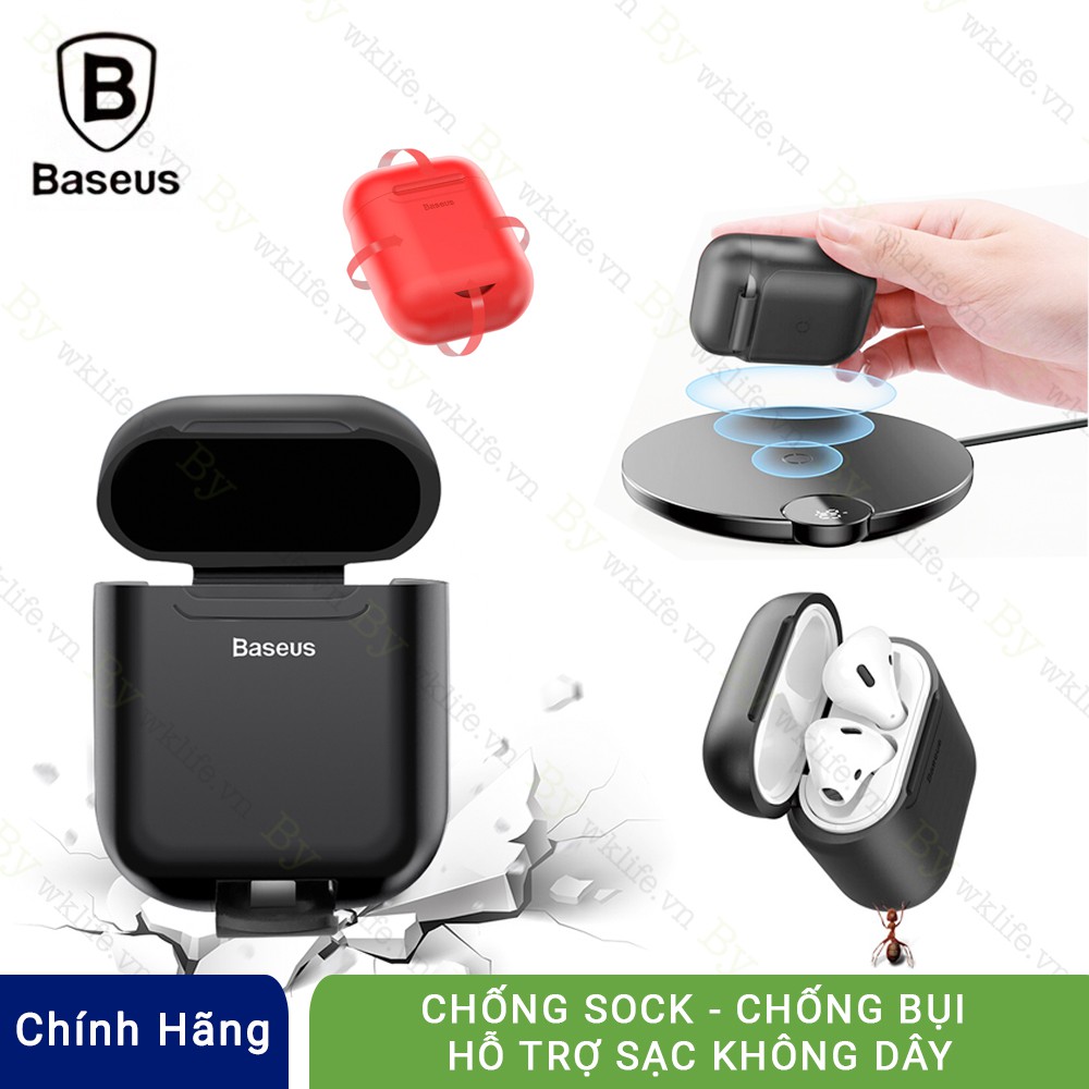 Bao Airpods Baseus Sạc Không Dây | Chống Sốc | Hàng Cao Cấp