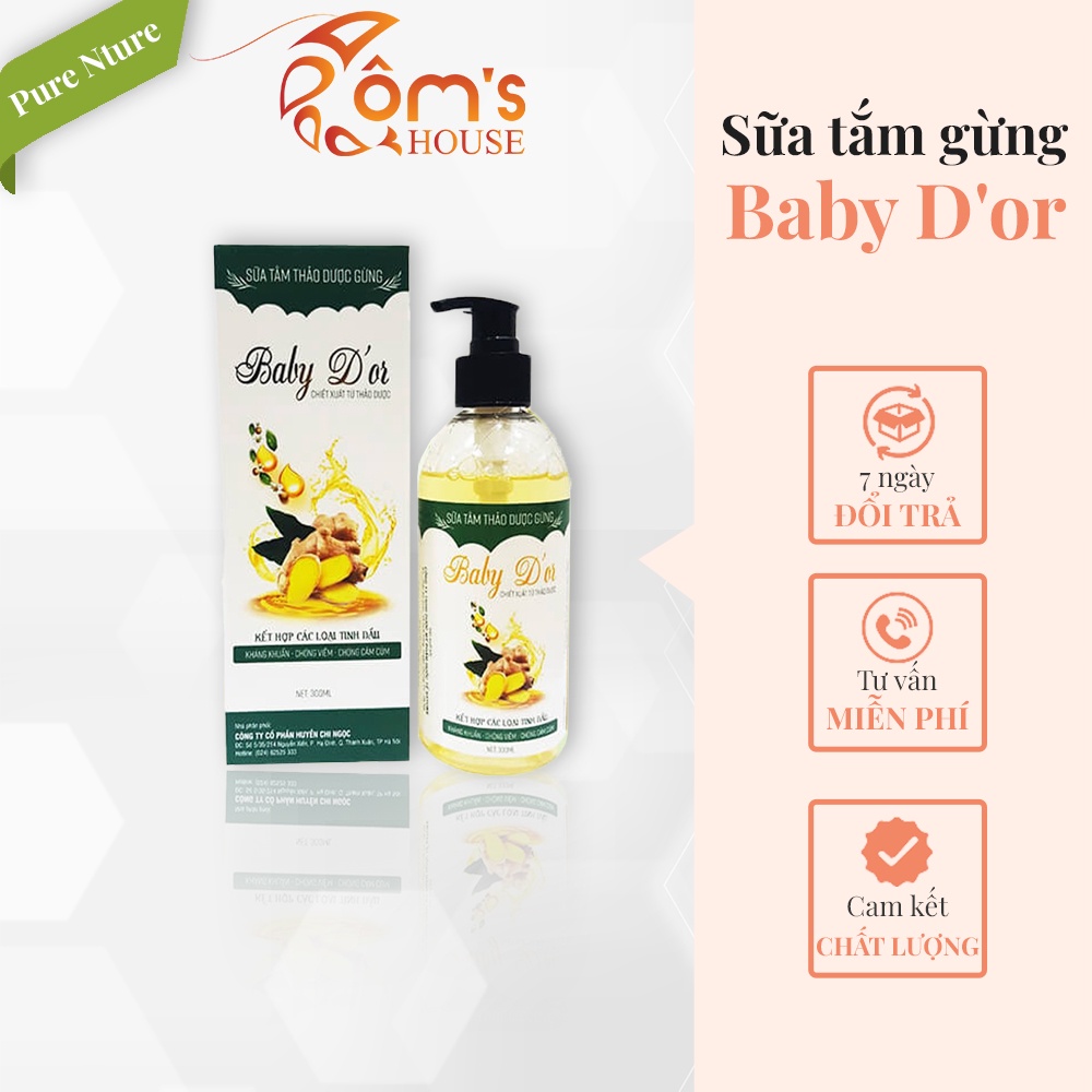 Sữa tắm thảo dược gừng Baby D'or