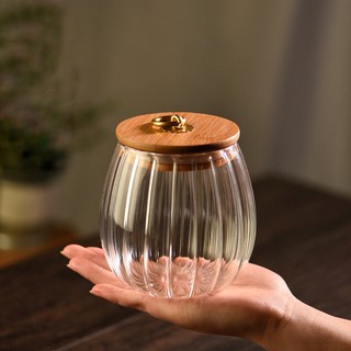 Hũ thuỷ tinh nắp gỗ 800ml