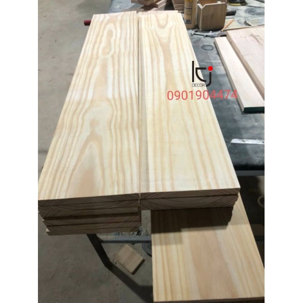 - Thanh gỗ thông mặt rộng 15cm, dài 1m4 dày 2cm láng mịn 4 mặt