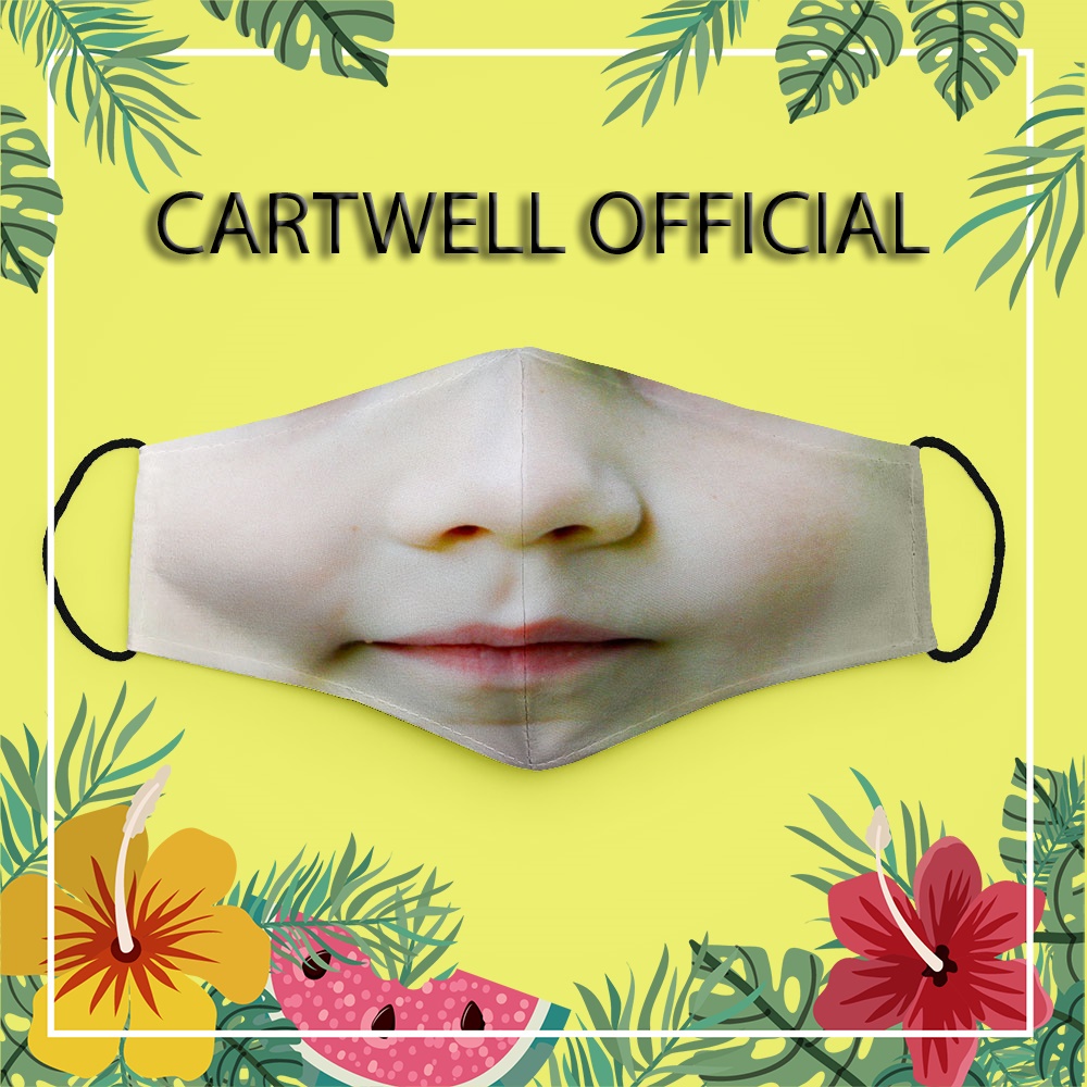 Khẩu trang chế hề hàm răng miệng vải đẹp trẻ con 15 CARTWELL phòng dịch bệnh chống nắng dễ thở bảo vệ toàn diện dày 2 lớ