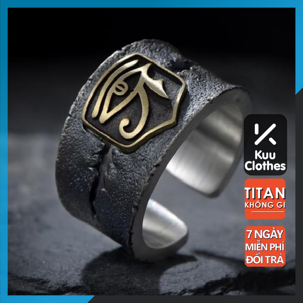 Nhẫn nam nữ tròn unisex Kuu Clothes màu bạc thời trang chất Titan đẹp đơn giản không gỉ - Nhẫn Ximen