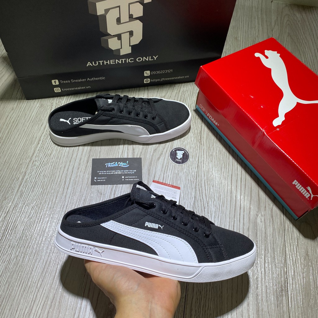 [CHÍNH HÃNG] Giày thể thao PUMA SMASH VULC MULE BLACK