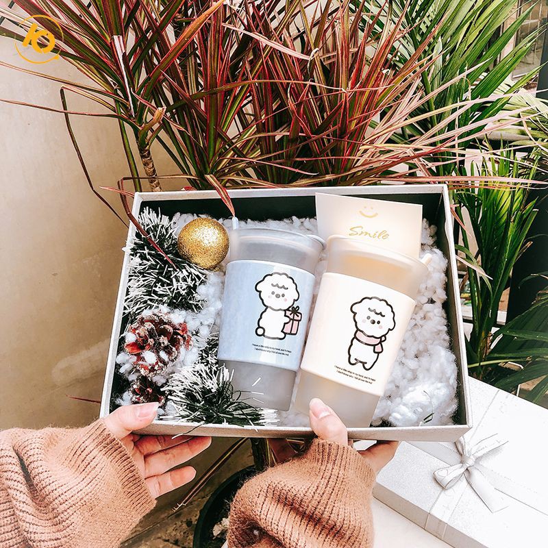 [Mã LIFESPIKE19 giảm 10% đơn 99K] Cốc thủy tinh uống trà, coffee hình cừu dễ thương 400ml - SP004142 | BigBuy360 - bigbuy360.vn