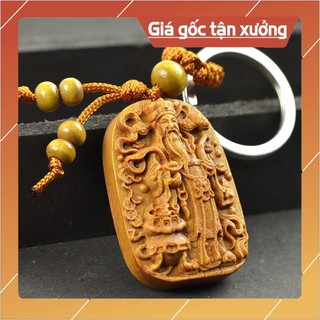 Móc khóa gỗ khắc Thần Tài
