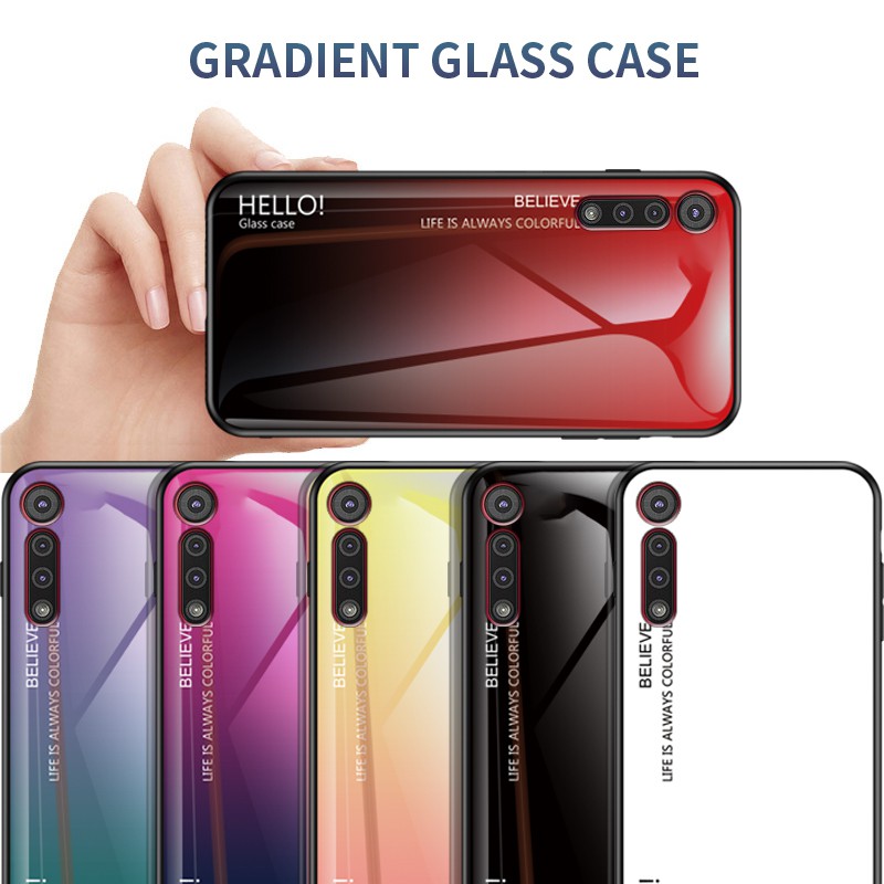 Motorola MOTO G7 G8 Plus Play Power Tempered Glass Phone Case Hard Cover