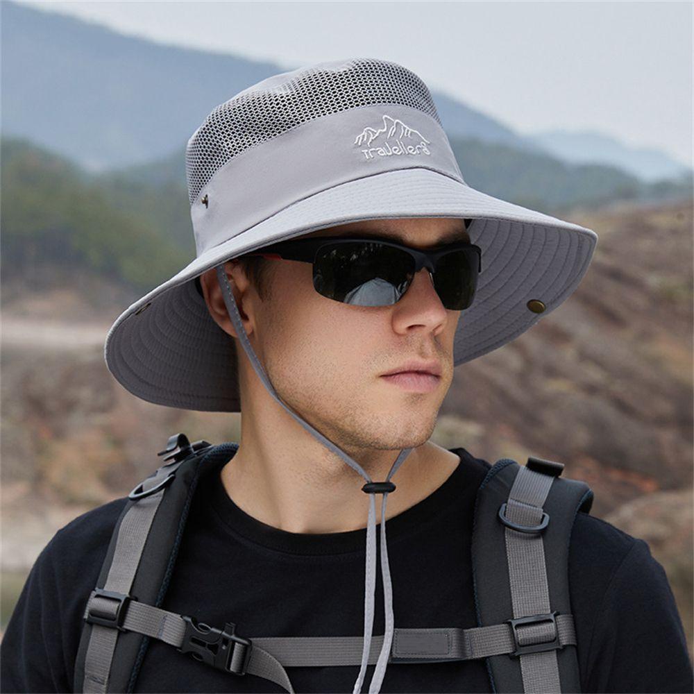Nón Tai Bèo Vành Rộng Chống Nắng Dùng Khi Leo Núi / Du Lịch Thời Trang Mùa Hè Cho Nam