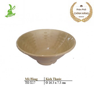 [Có xuất VAT] Tô Xoắn X17, X18 Màu Nâu Nhựa Melamine Cao Cấp Fataco Việt Nam - Chính Hãng