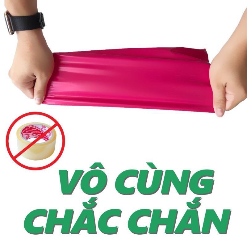 (~100 cái Túi dán miệng) size 25x35cm Túi nilon gói hàng niêm phong tự dính siêu dai