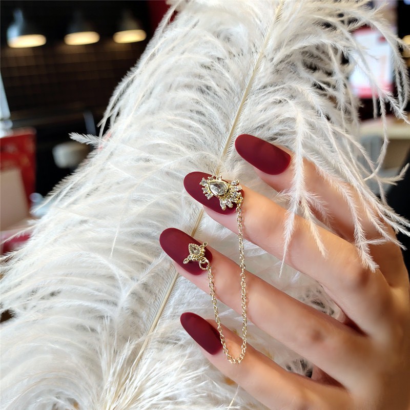 Set 24 móng tay giả cao cấp phong cách ngôi sao NailMây E2