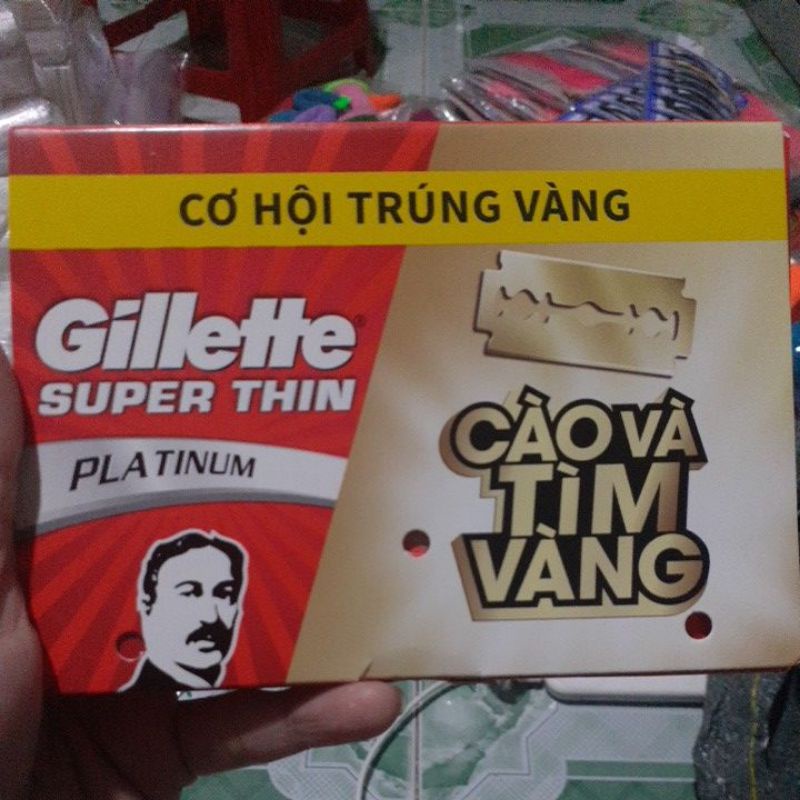 Hộp 6 lưỡi lam trắng Gillette super Thin