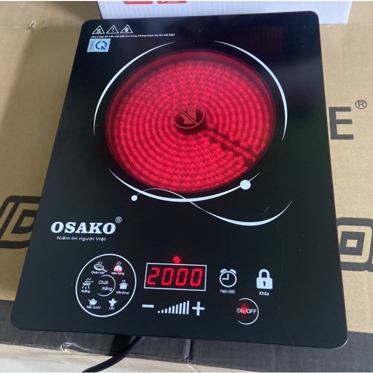 Bếp hồng ngoại Osako OHA-2020 (không kén nồi) công suất 2000W - Chính hãng BH 12 tháng