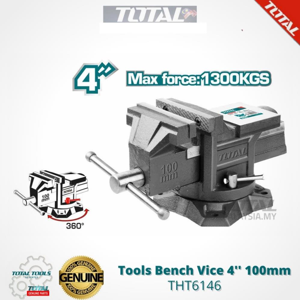 ÊTÔ kẹp đế xoay 4 inch TOTAL THT6146 INGCO HBV084 Ê tô bàn nguội