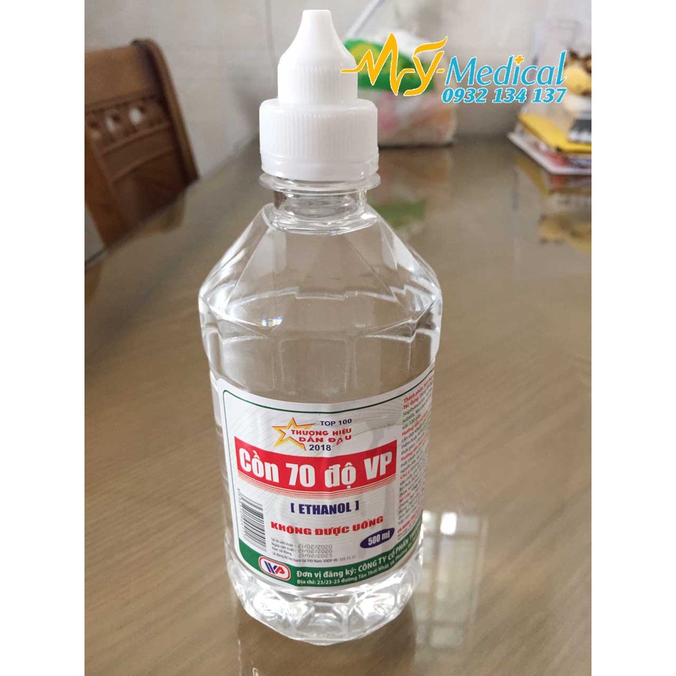 [CHÍNH HÃNG] Cồn 70, Cồn y tế sát trùng, sát khuẩn 500ml