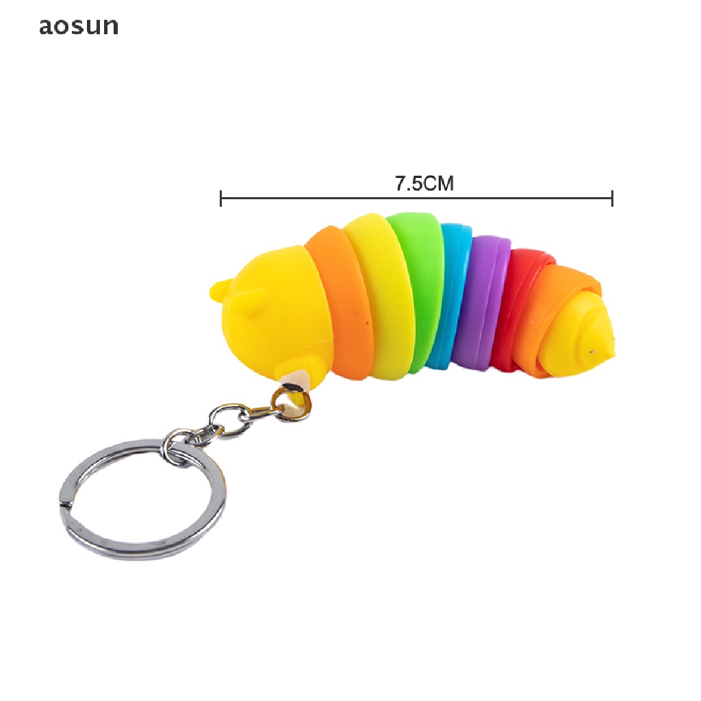 Aosun Móc Khóa Hình Sâu Bướm Mắt To Có Thể Di Chuyển Giảm Căng Thẳng Chống Lo Lắng Cho Thú Cưng / Văn Phòng