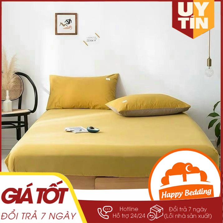 Ga Trải Giường Cotton Tici Happy Bedding - ga gối Cotton Hàn Quốc đủ size drap nệm | BigBuy360 - bigbuy360.vn