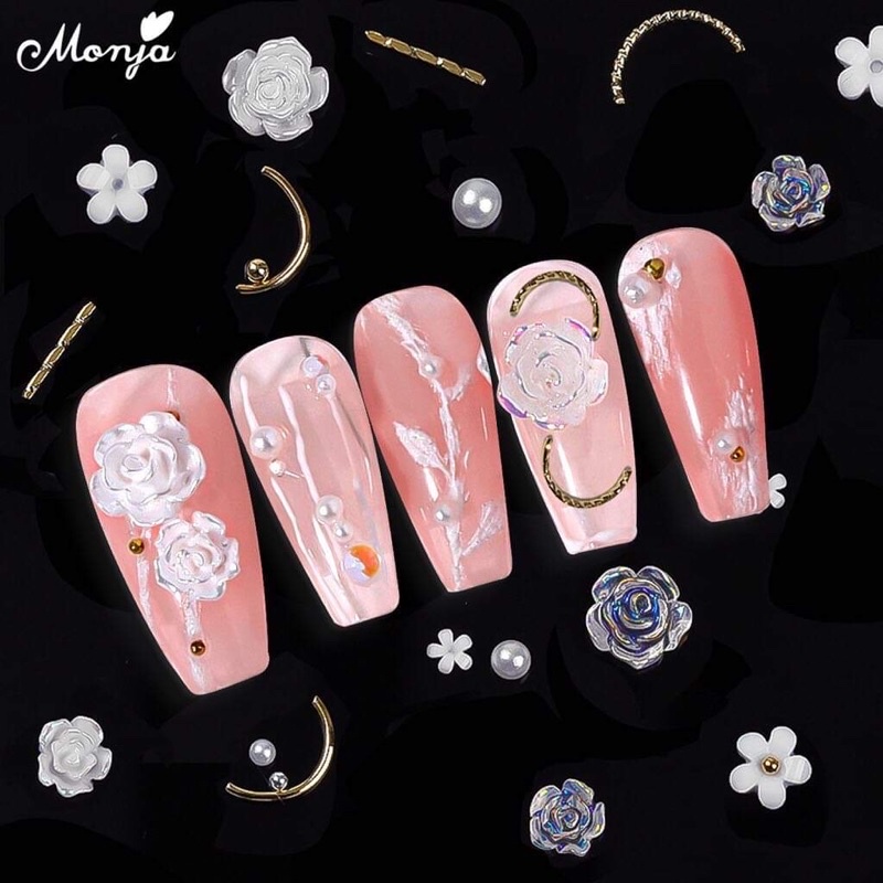 Cham hoa hồng khay tròn mix cham bi siêu đẹp