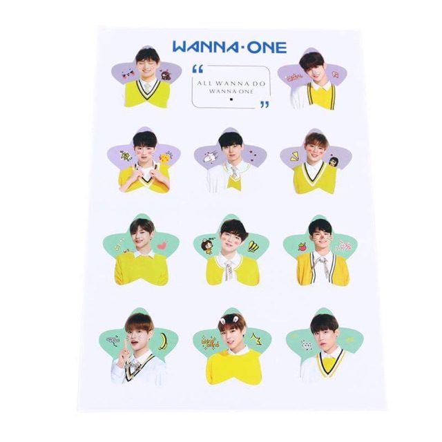 Sticker Wanna One, bảng hình dán Wanna One