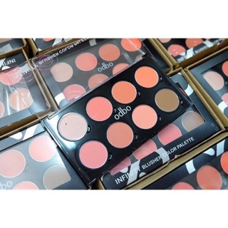 Phấn má hồng + tạo khối 8 ô odbo infinity blusher color palette