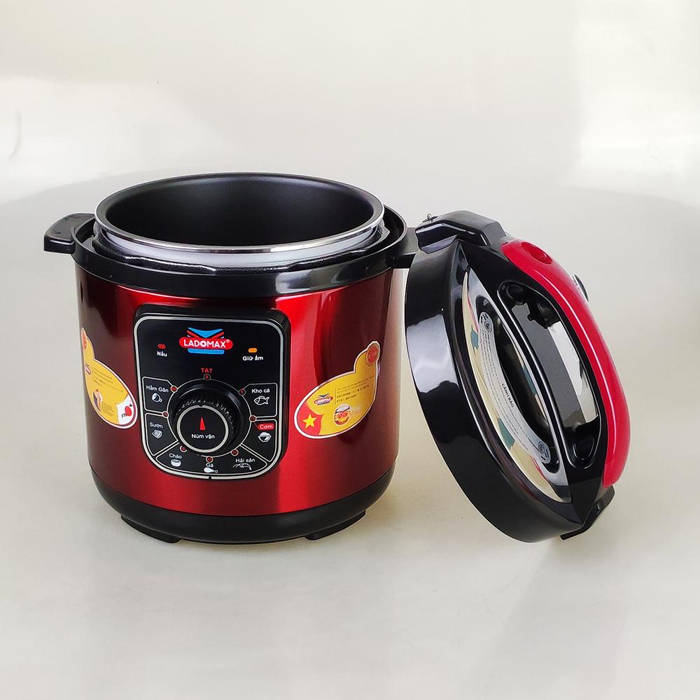 [Chính hãng] Nồi áp suất 2 tầng dung tích 6L Ladomax HA-7860 có khay hấp inox 304, tự động xả điều chỉnh áp suất