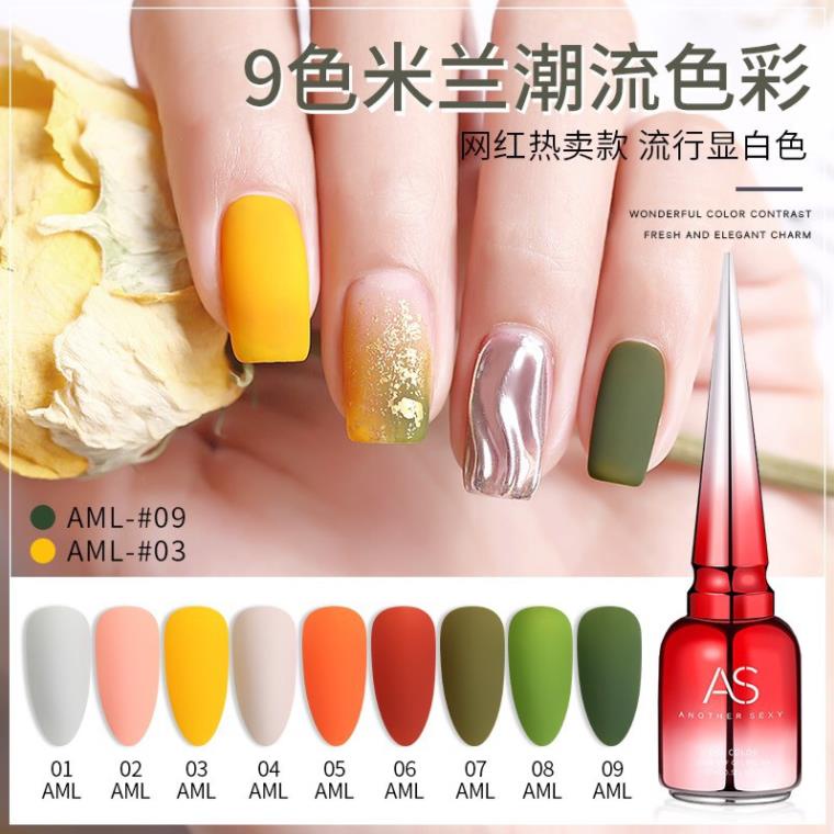 Sơn Gel AS vỏ đỏ Mã AML ( Cam Kết Chính Hãng - làm khô sơn gel bằng máy hơ uvled )