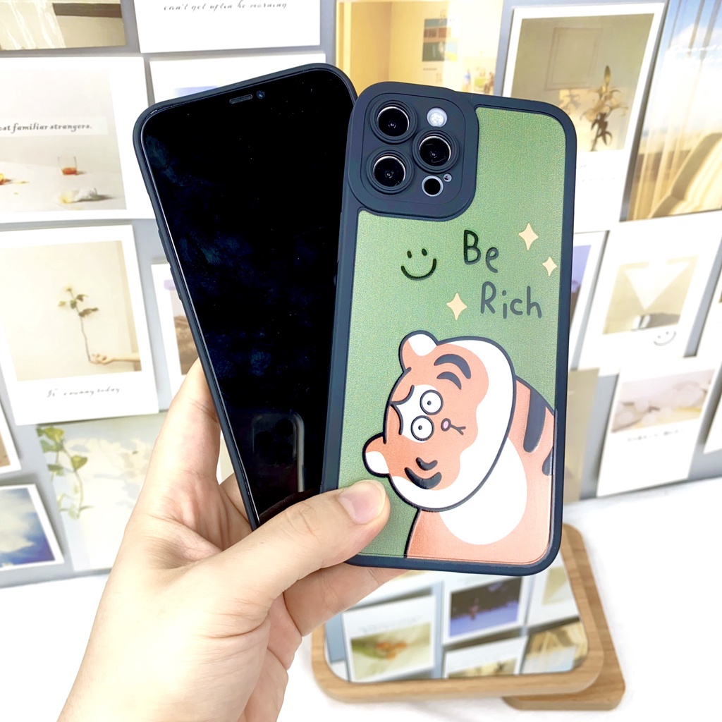 Ốp lưng iphone Hổ béo Rich in bóng viền vuông 6/6plus/6s/6splus/7/7plus/8/8plus/x/xr/xs/11/12/13/pro/max/pro max
