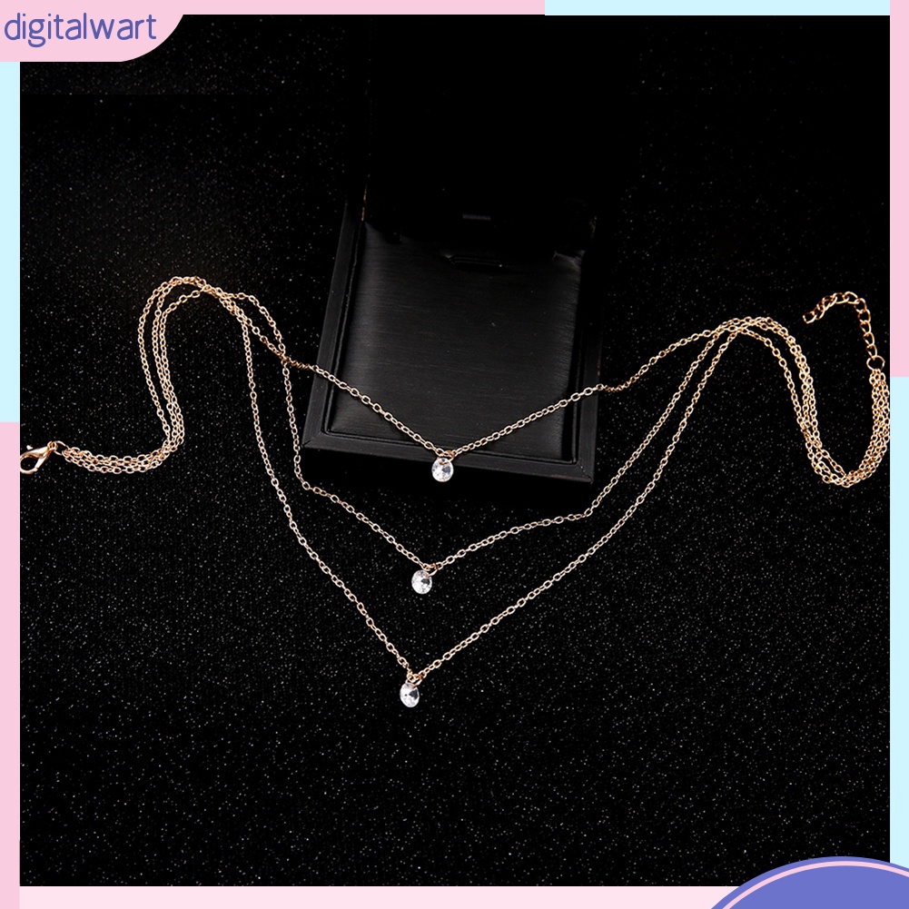 Vòng cổ nhiều lớp đính đá lấp lánh sành điệu