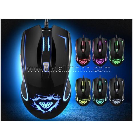 [Mã 267ELSALE hoàn 7% đơn 300K] Chuột AULA Professional Game Ms 9011 LED Optical 7D USB