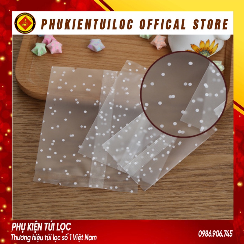 Set 100 Túi đựng bánh cookie/ bánh quy/ trà hoa nhiều kích thước- Phukientuiloc.com