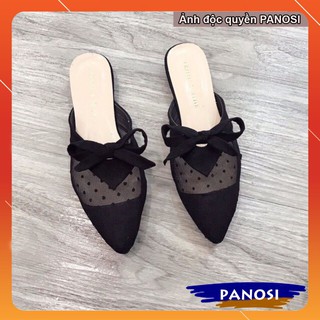 [Mã FASHIONT4WA giảm 10k đơn từ 50k] Sục nơ lưới đen siêu hot 2019 size 35-39