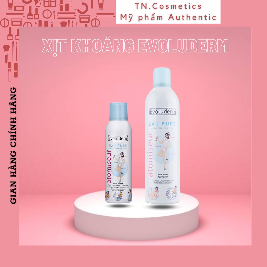 Xịt Khoáng Dưỡng Da Evoluderm Atomiseur Eau Pure 150ml, 400ml