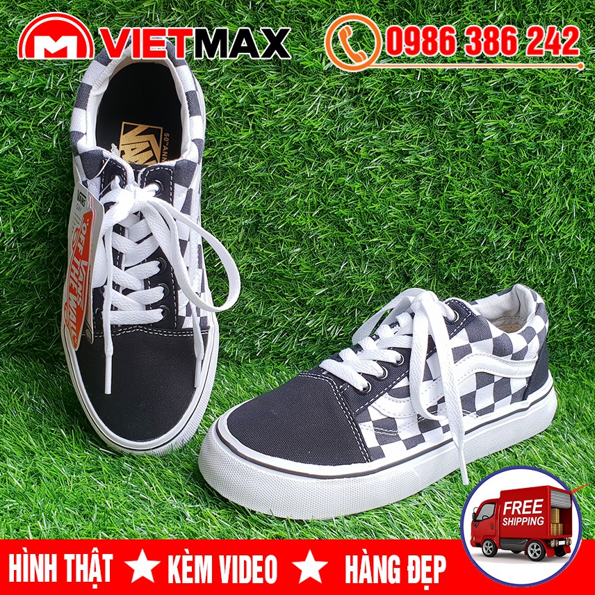 💎 [GIÁ SỐC] Giày Thể Thao Old Skool Caro Đen Trắng Nam Nữ | BigBuy360 - bigbuy360.vn