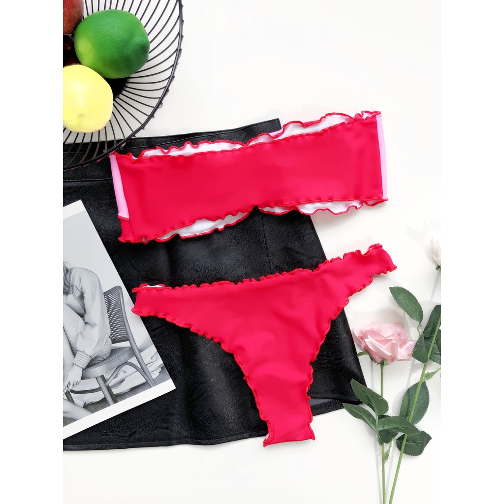 Bộ bikini hở vai màu sắc nổi bật cho nữ LG59 | BigBuy360 - bigbuy360.vn