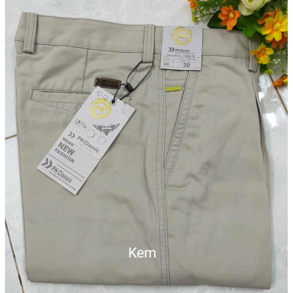 Quần kaki trung niên xếp ly kk24