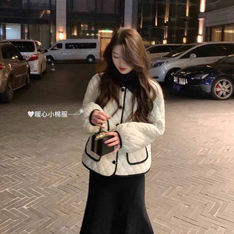 Áo Phao Trám Cổ Nhung Phong Cách Hàn Quốc Siêu Xinh Có Ảnh Thật Kèm Video | BigBuy360 - bigbuy360.vn