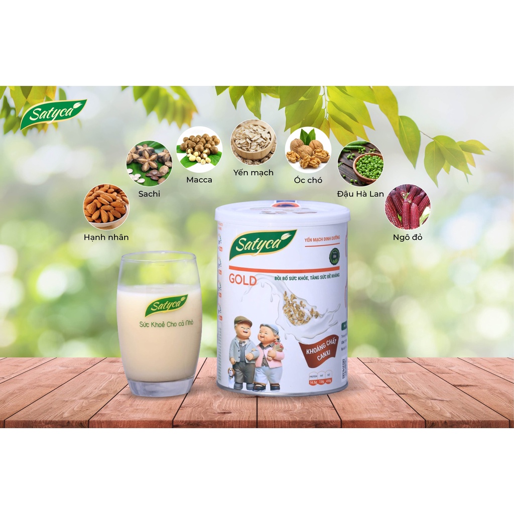 Sữa yến mạch dinh dưỡng Satyca 410g - dinh dưỡng cho cả gia đình - sản phẩm chính hãng