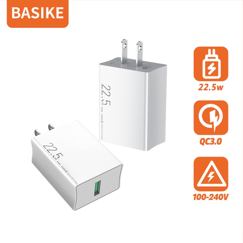 Đầu Sạc Nhanh BASIKE BSK-AS56 22.5w Cho Samsung Huawei Xiaomi Oppo