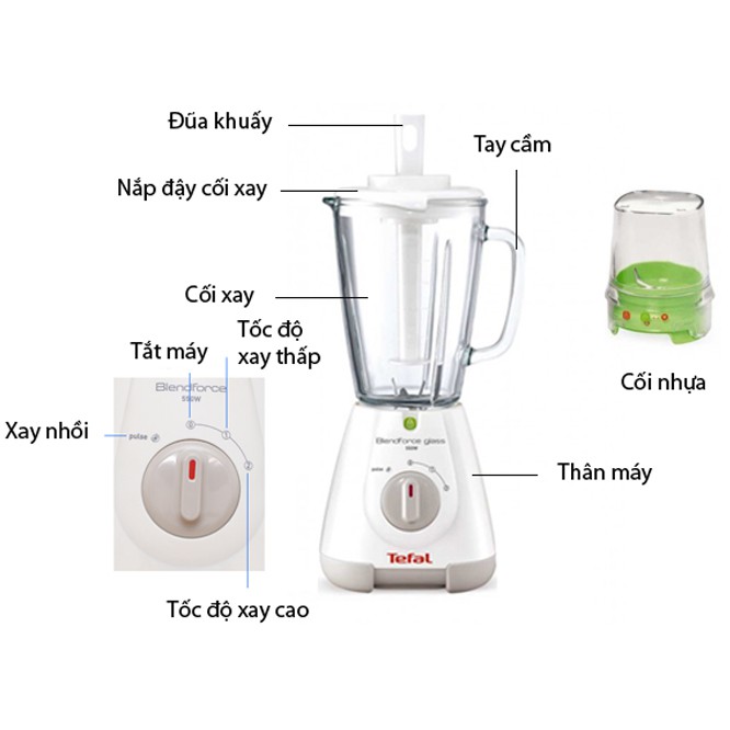 Máy xay sinh tố Tefal BL317166 550W [Hàng phân phối chính hãng]