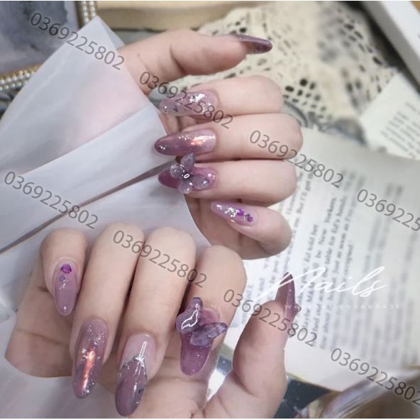 Hũ 5 bướm DIY mẫu ngẫu nhiên trang trí móng