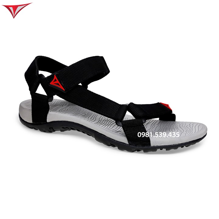 Giày sandal quai hậy nam nữ đi học Việt Thủy quai chéo đen- VT08