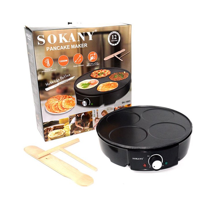 Máy nướng thịt BBQ - ốp la trứng - làm bánh 3 trong 1 tiện lợi Sokany