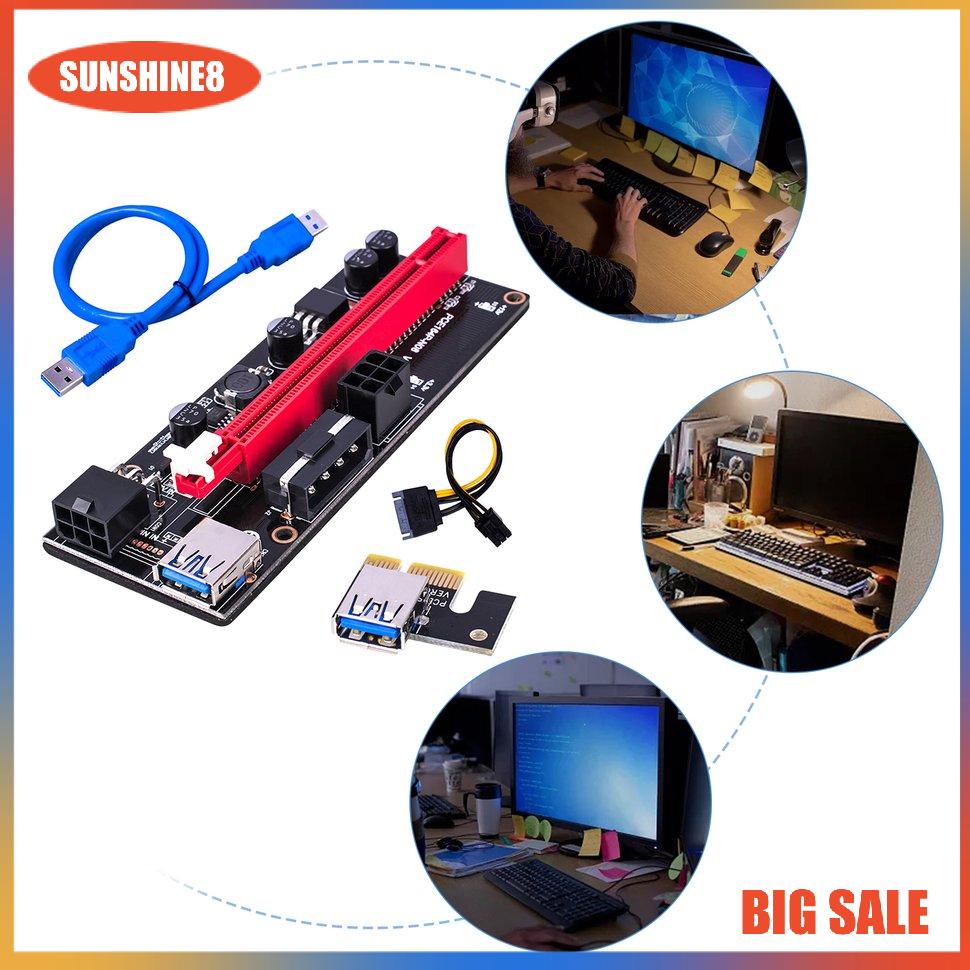 【SUN】[99K]Cáp mở rộng USB 3.0 PCIE Riser Ver 009S Express 16X 6 Pin Power Cable