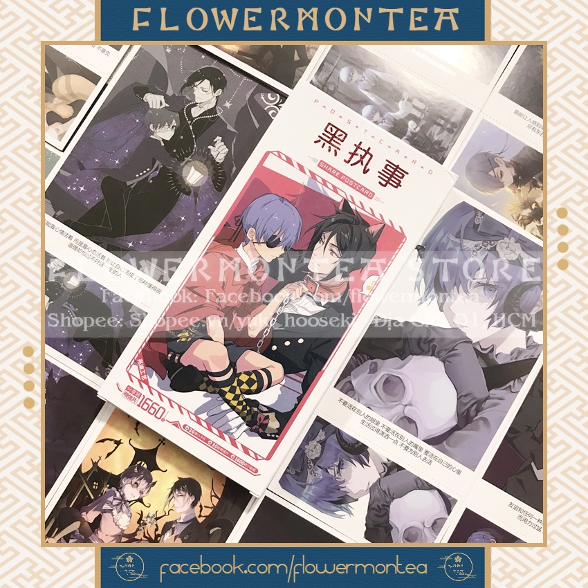 Set 5 Tấm Bưu Thiếp | Postcard FwMnT - Kuroshitsuji | Hắc Quản Gia {Giao Mẫu Ngẫu Nhiên}