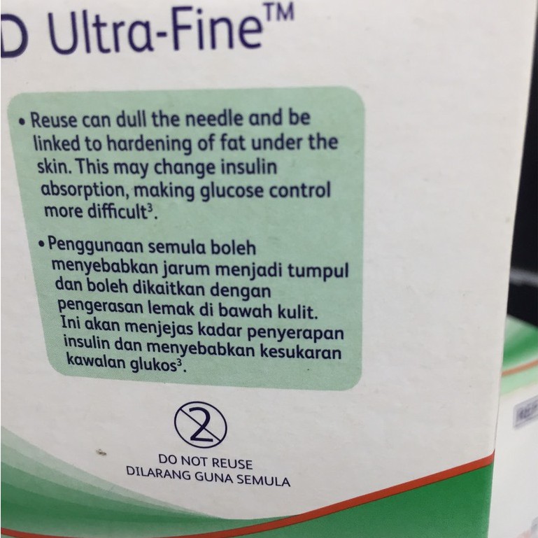 Đầu kim tiêm Insulin BD 4mm, chuyên dùng cho các bút tiêm Insulin. Hàng chính hãng.