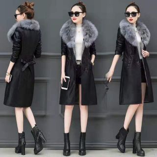 ÁO KHOÁC DA FORM DÀI CỔ LONG CAO CẤP