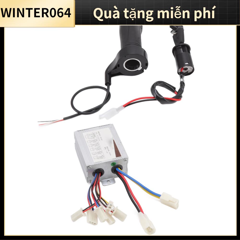 Bộ Điều Khiển Tốc Độ Động Cơ Chổi Than 36V 500W Kèm Tay Ga Cho Xe Đạp Điện