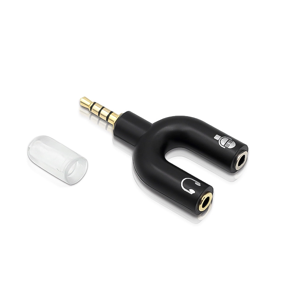 2 In 1 Earphone Splitter 3.5mm Dual Audio Adapter U Type