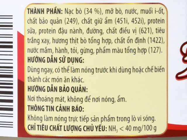 BÒ HAI LÁT VISSAN thương hiệu 3 BÔNG MAI - Hộp 150g