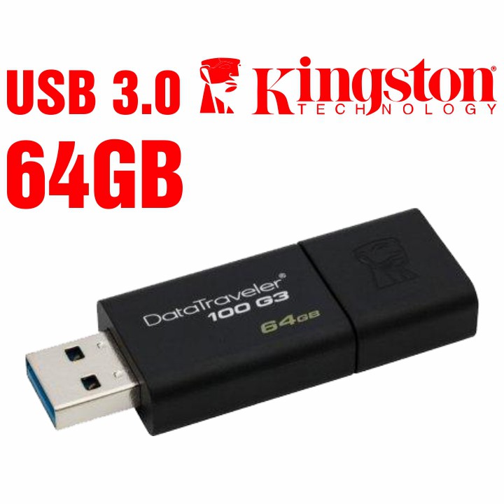 USB 3.0 Kingston 64GB DataTraveler 100G3 – CHÍNH HÃNG – Bảo hành 5 năm